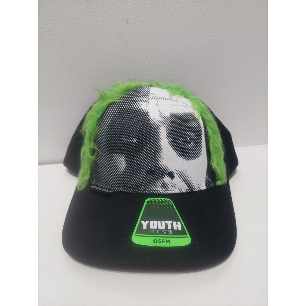 BEETLEJUICE Boy's Youth Size Baseball Hat Snapback Adjustable • Black